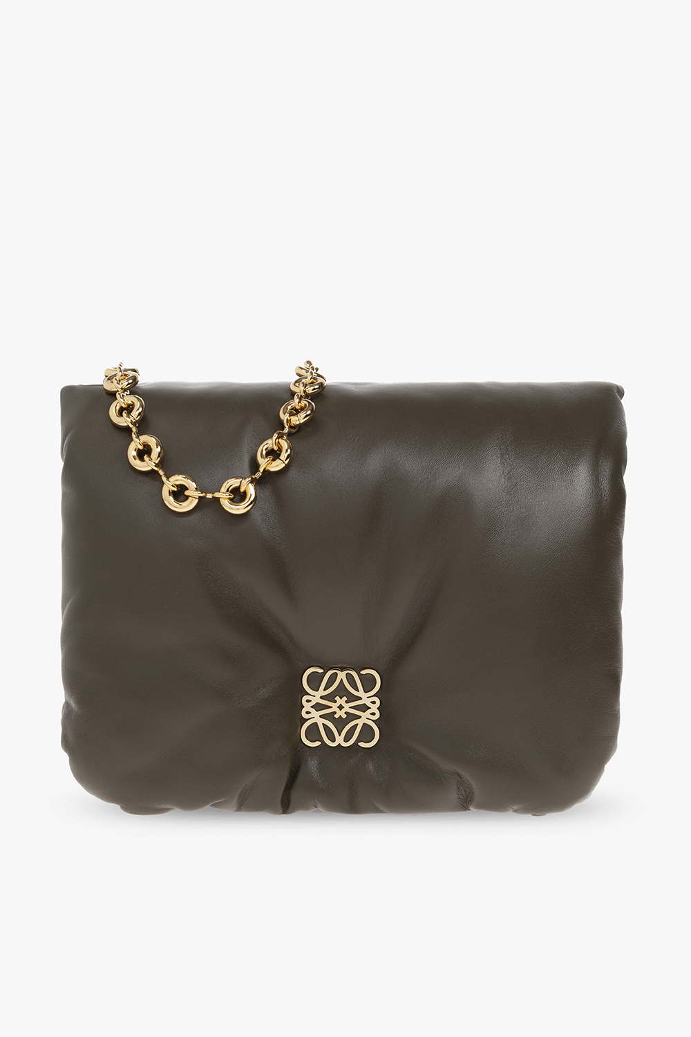 【逸品】LOEWE★「Goya」ゴヤ パファー バッグ dark chocolate パファー LOEWE GOYA(ロエベ ゴヤ) バッグ・カバン(レディース
